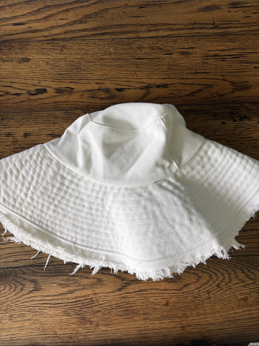 Kooringal White Textured Wide-Brim Hat
